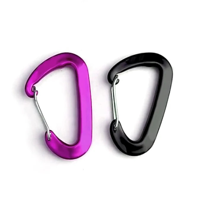 Colorful 12KN D Shape Heavy Duty Carabiner Wire Gate Locking Carabiner Clip Aluminum Carabiner for Hammocks Camping Hiking