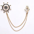 Retro Vintage Crystal Chain Brooch Pins Men's & Women's Wedding Suit Decorative Lapel Pins with Full Drill for Children