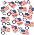 Creative Customized American Flag Plastic Keychain 2D Soft PVC Keychain Metal Key Ring Key Accessories for Children