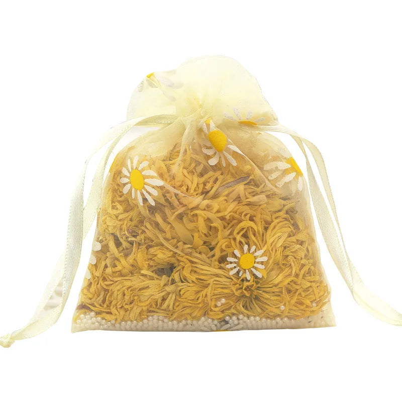 Custom Clear Small Mesh Drawstring Jewelry Bag Reusable Drawstring Mesh Bag for Packaging