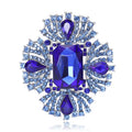 China Wholesale Large Rhinestone Brooch Alloy Flower Brooch for Women's Wedding Party and Engagement Gift