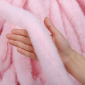 Ribbon White Furry Pom Pom Decoration DIY Home Clothing Decoration Faux Rabbit Fur Carton Home Textile Plush 100% Polyester Soft