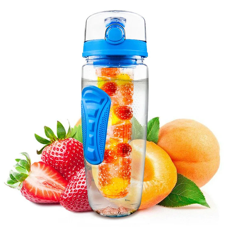 Madou 1000ml Eco-Friendly Detox Water Bottle BPA Free Plastic Fruit Tea Infuser Custom Sports Kids Drink Mug Cups Safe Camping