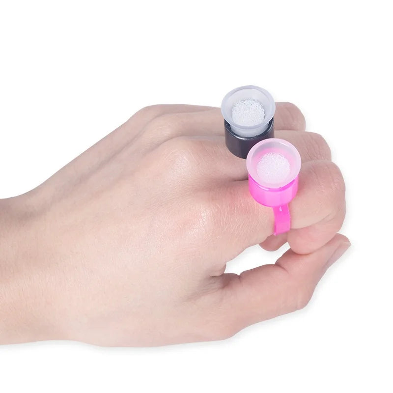 Semi-permanent Tattoo Embroidery Disposable Pigment Cup Sponge Ring Cup Tattoo Eyebrow Tattoo Lip Finger Rest Embroidery