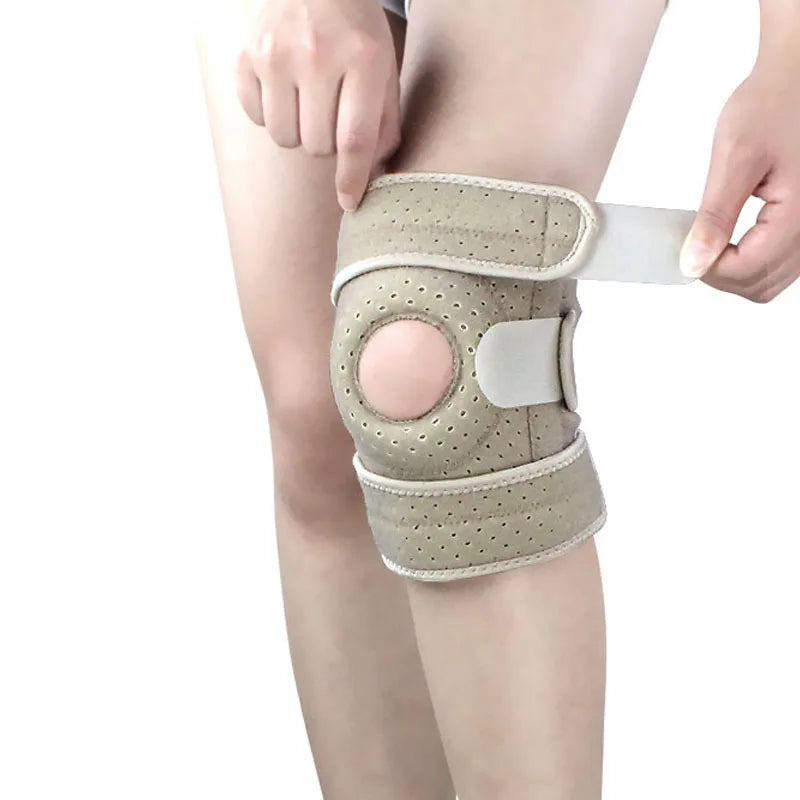 Aolikes Hinged Comfort Knee Support With Compression Band Reduce Joint Knee Pain With Dual Stabilizers&Pate Patella EVA Pads