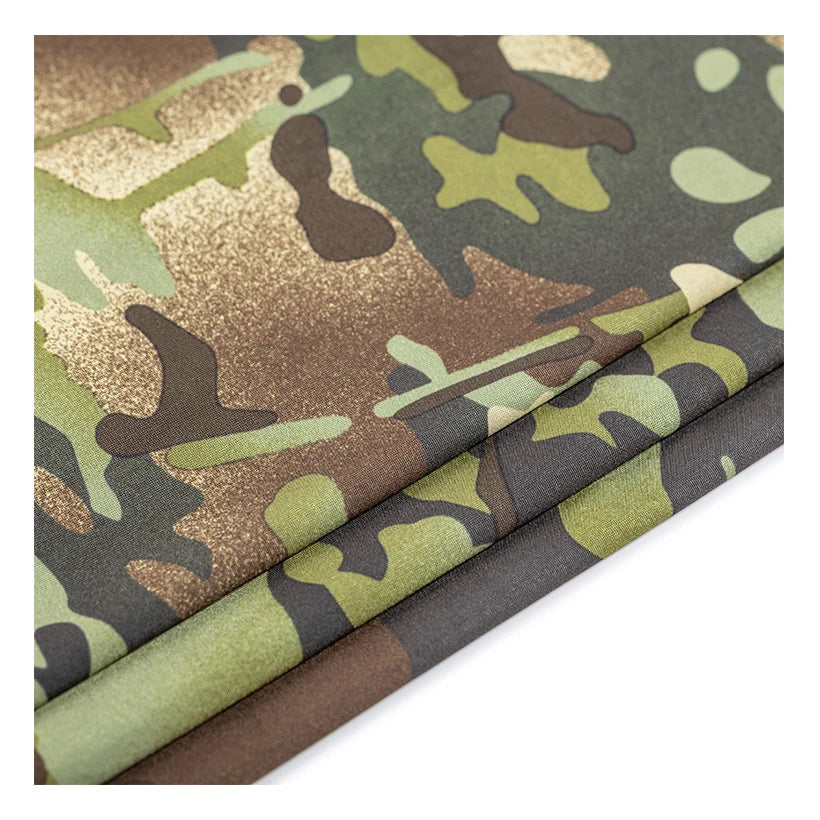 94Polyester 6Spandex Knitted Green CP Digital Printing Camouflage Casual Fabric for Ice Sleeves