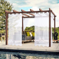 Wholesale White Sheer Anti-Fading Patio Curtains Waterproof Outdoor Gazebo Valances for Inside & Outside Use
