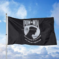 Custom POW Missing Soldiers Flag 3x5ft Durable Outdoor Polyester Flag Two Brass Rings Double Seams Silk Screen Printed