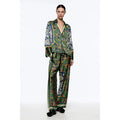 New Products Women's Elegant Retro Printed Casual Suit Street Fashion Printed Shirt Pants Suit