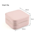 Custom High End Square Pu Leather Jewellery Boxes Portable Travel Jewelrybox Organizer Ring Earrings Necklace Jewelry Case