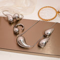 Fashion Pendant Luxury Jewelry Simple Tear Drop Necklace and Earring Charm Chunky Large Teardrop Bracelet for Women Gifts
