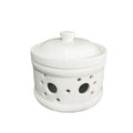 Hollowed-out Design Ceramic Stew Bowl  Heat Preservation Stew Bowl Candle Heater