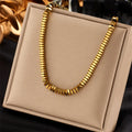 Nabest Stainless Steel Geometric Beads Stand Necklace Women Jewelry Waterproof Gold Plated Clavicle Choker