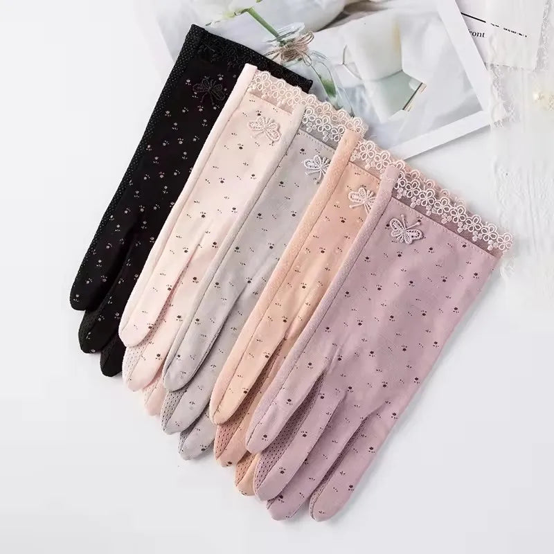 Outdoor Summer Women Uv-proof Sunscreen Driving Touchscreen Girls Summer Gloves