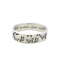 Fashion Jewelry Wholesale Hot Sale New Do What Makes Your Soul Shine  Retro Carved Butterfly Ring