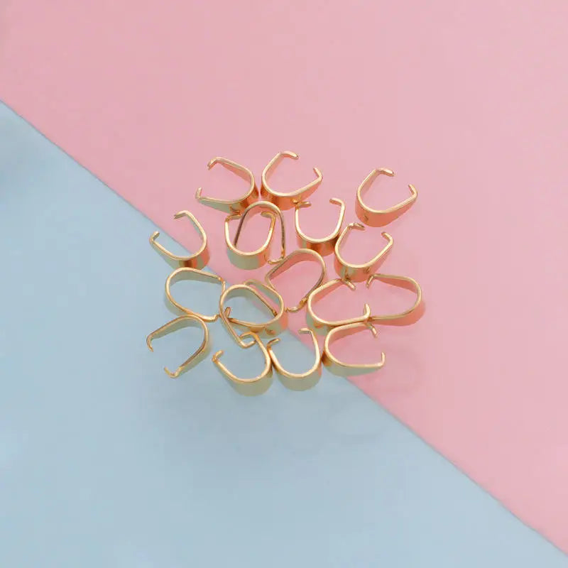 Stainless Steel Vacuum Plating 3*7mm Melon Seed Buckle DIY Pendant Clasp for Pendant Necklace Accessories