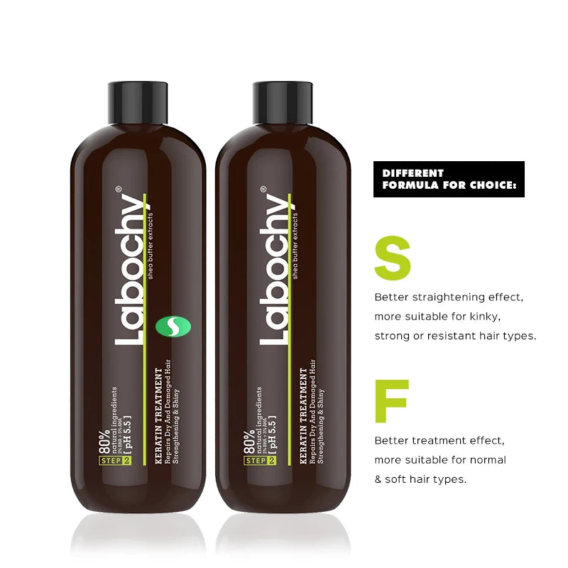 Labochy Vegan Keratin Treatment 0% Formaldehyde Moisturizer Short Leadtime Nourishing Hair-Repairing in Salon