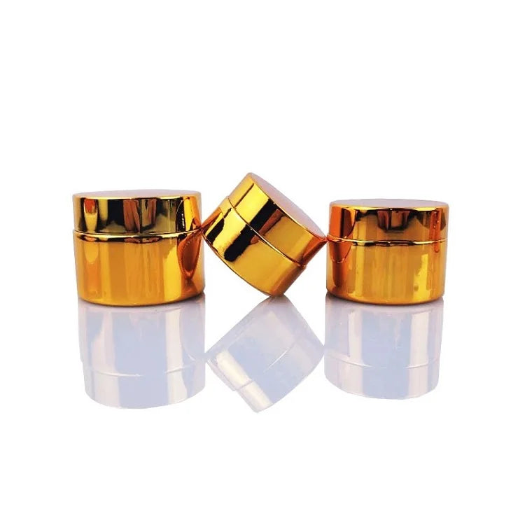 5g 10g 15g 20g 30g 50g Glass Jars Electroplate Gold Silver Empty Skincare Facial Cream Cosmetic Packaging Bottles Containers