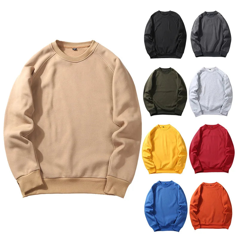 Design Custom Mens Hoodies Sweatshirts Plain Blank Fitness Top Crewneck Sport Sweatshirt