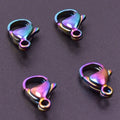Rainbow Lobster Clasp Hooks for Necklace Bracelet Accessories Alloy Jewelry Findings DIY Material Supplies