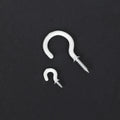 Heavy Duty White Vinyl Coated Metal Screw-in Ceiling Hooks Durable Screw Cup Hook for Bathroom Kitchen Wall Ceiling Hanging