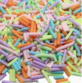 1.5*7MM Colorful Long Cylindrical Polymer Clay Sprinkles Soft Clay Candy Dessert Slice for Delicious Cake Decoration DIY Crafts