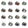 Newest Selling Stainless Steel Chain Punk Necklace Jewelry Copper Dragon Gemstone Opalite Amethyst Pendant Necklace