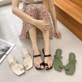 35-43 Simple Solid Color Sandals Flat slippers Zj888