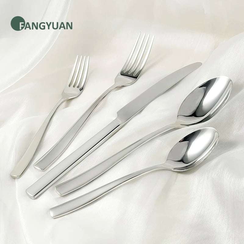 FANGYUAN Custom Fork Knife and Spoon Set Edible Curtlery Stainless Steel Gold Colour Cutlery Set Wedding Silverware