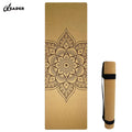 China Wholesale Mandala Natural Rubber Organic Custom Printed Eco Friendly Mat De Yoga Cork Yoga Mat
