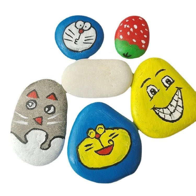 Natural Painting Pebble 3-5 cm for Children DIY Handmade Painting Cartoon Creative Stone Painted Stones