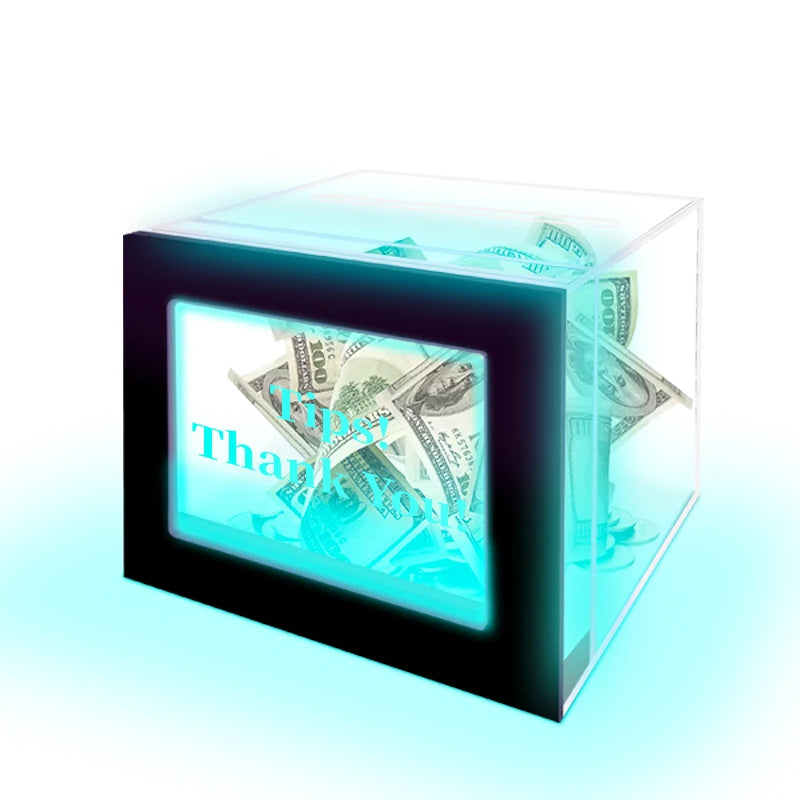 Attract People's Attention Donation Boxes Charity Acrylic Donation Box With Lock