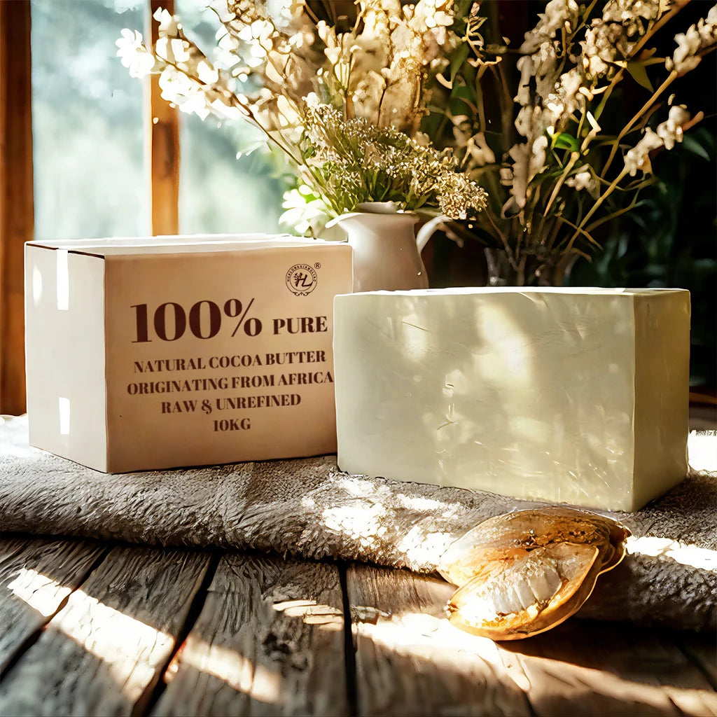 HL - Raw Cocoa Butter Raw Bulk Supplier1kg Food Grade Vegan Cacao Butter Unrefined for Chocolate Body Cream & Lotion