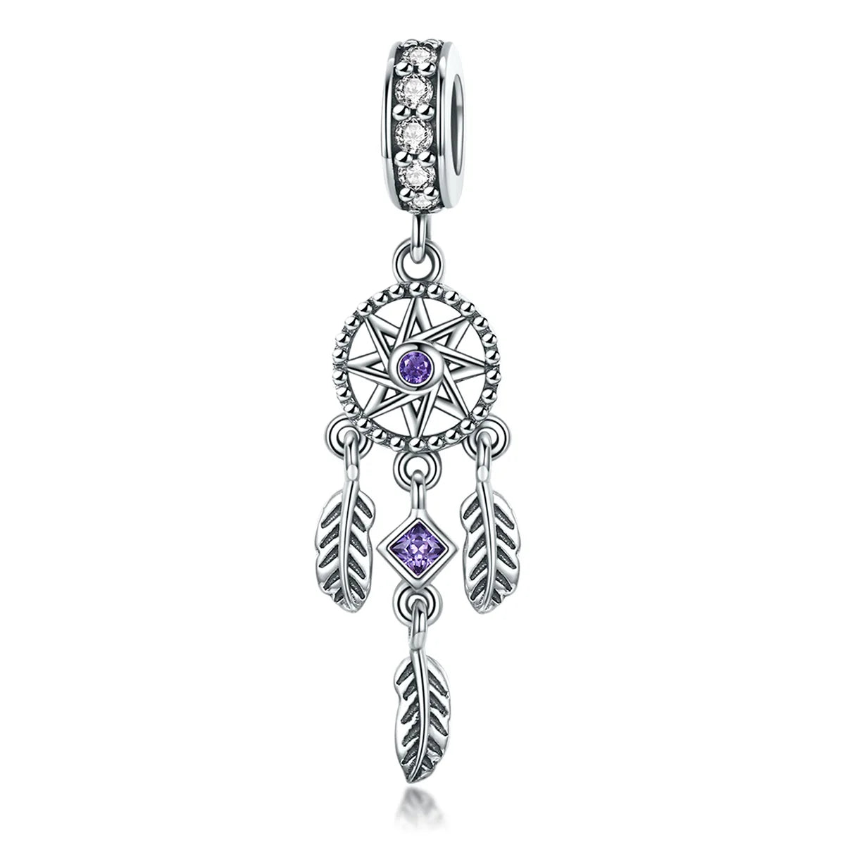 Hot Sale 925 Sterling Silver Bohemia Dream Catcher Tassel Charms Bead for S925 Silver Bracelet Pendant Jewelry DIY SCC841