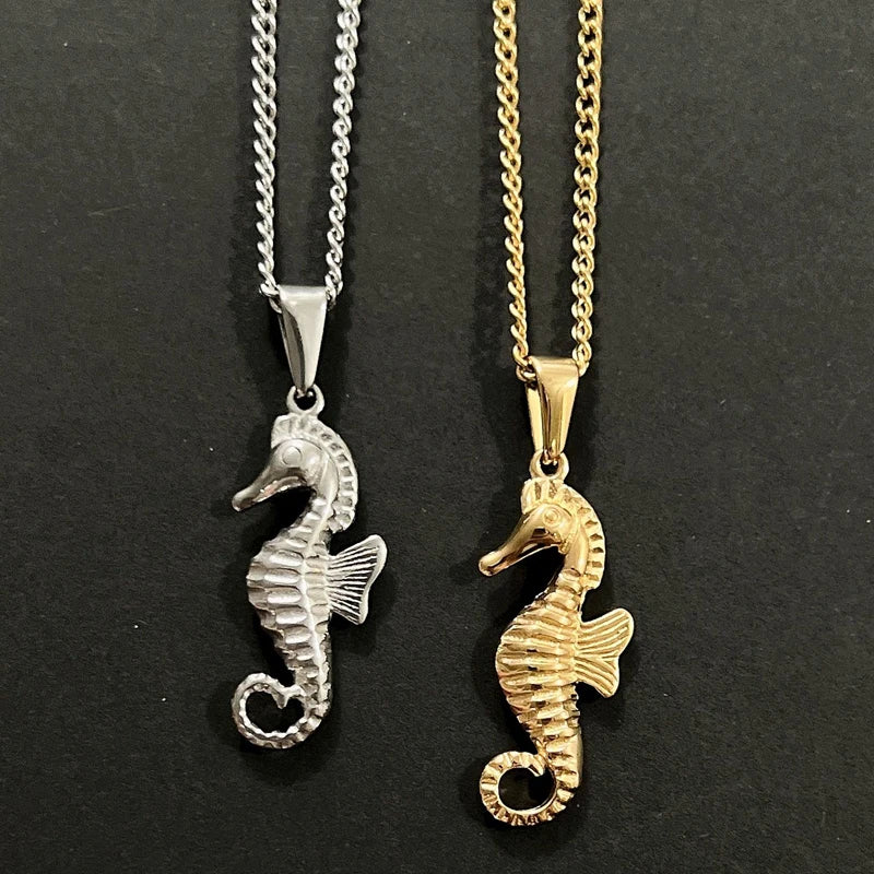 Fashion Rose Charm Moon Choker Crown North Star Necklace Waterproof Silver Gold Crucifix Jewelry Animal Seahorse Necklace