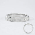 925 Sterling Silver 2*2mm Princess Cut Wedding Band White Moissanite Silver Rings for Girls