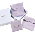 Wholesale Custom Logo Microfiber Bag Accessories New Flip Button Storage Ring for Earrings Pendant Necklace Jewelry