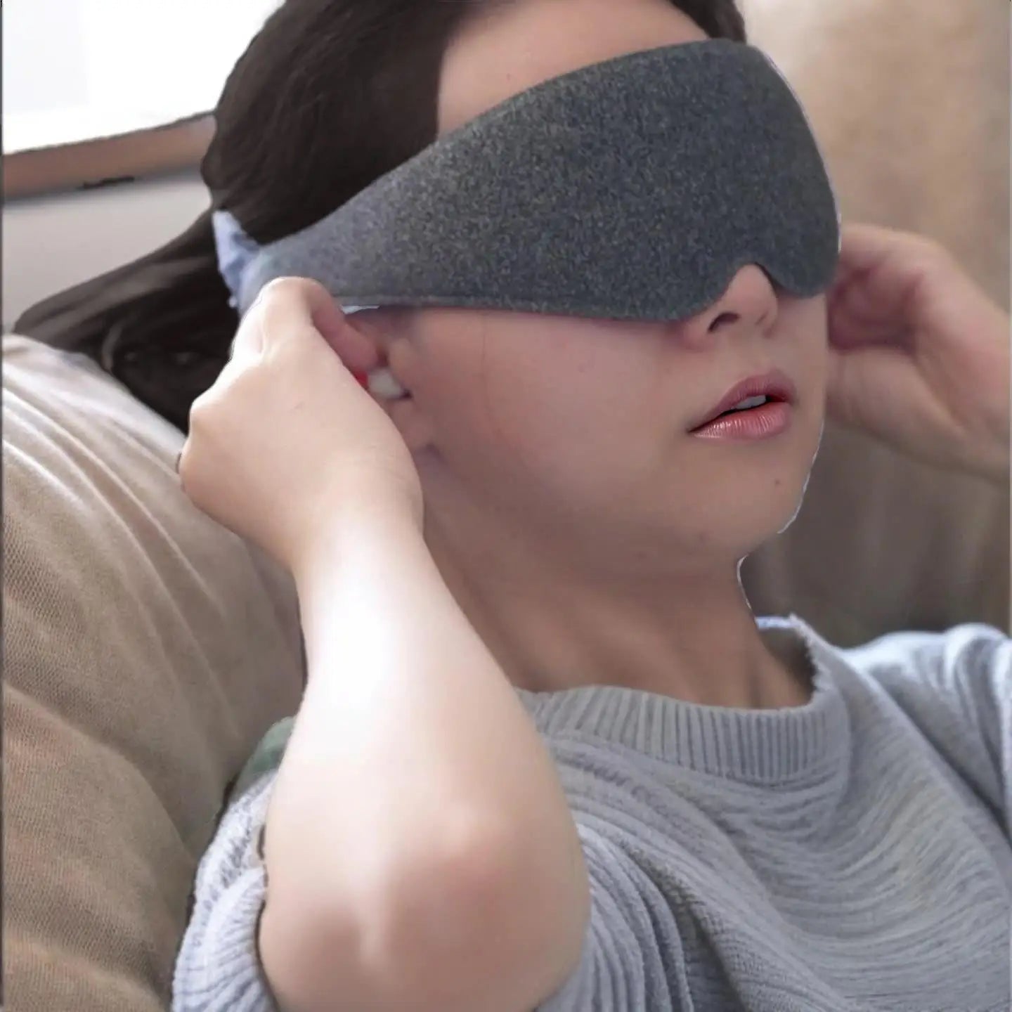 3D Memory Foam Eye Mask  Sleep Mask Soundproof Shading Light Milk Noise Reduction for Travel OEM Supply
