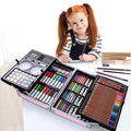 2023 Children'S Art Drawing Set 145pcs Kids Painting Brush Color Pens Durable Aluminum Box Kids Gift Children'S Painting Set