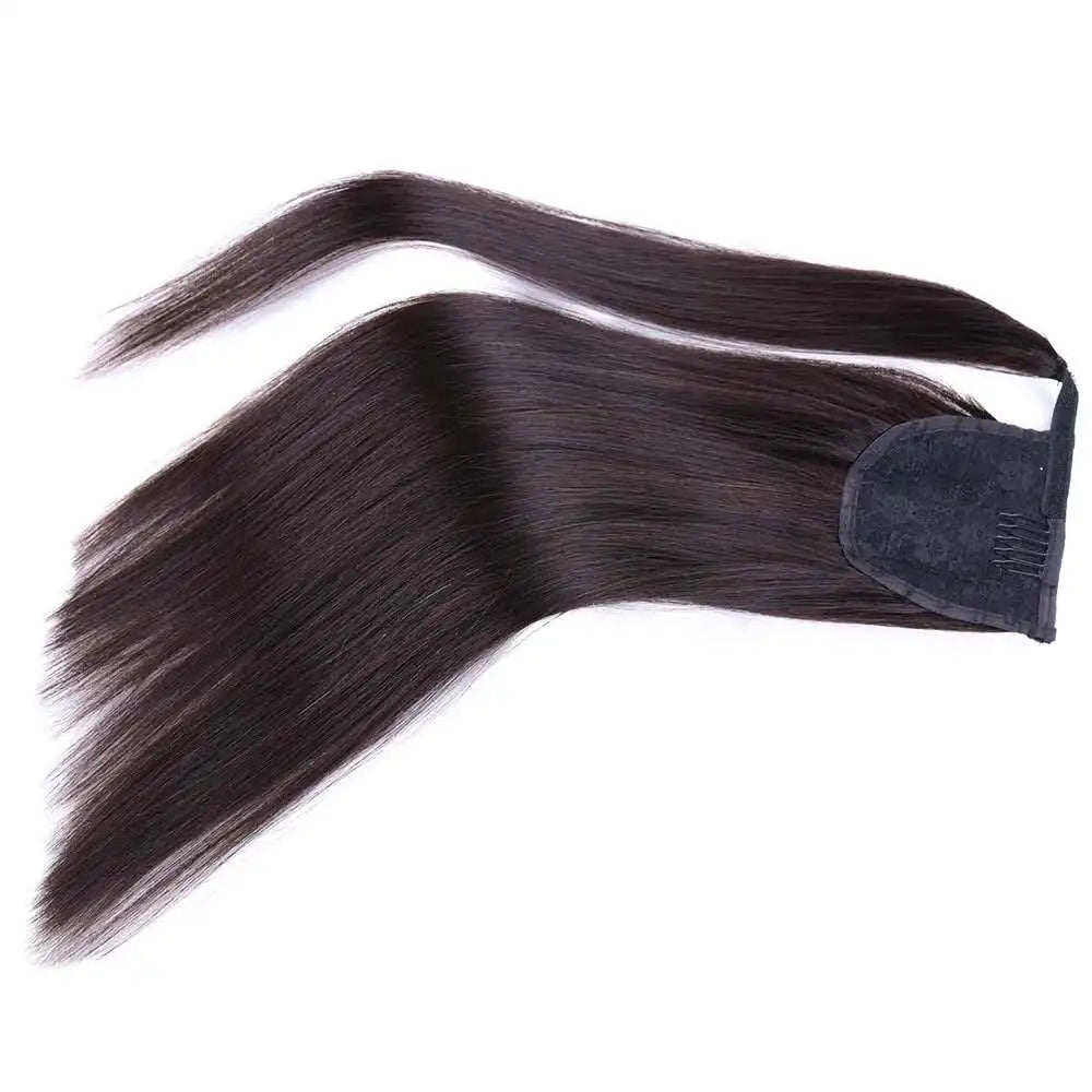 Double Drawn Human Hair Extension Clip in Ponytails Super Drawn Quality Hair Ponytail Extension