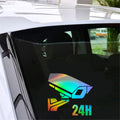 24 Hours Monitoring Car Laser Sticker Vinyl Decal Car Truck Bumper Window Laptop Sticker Decor Gift Die Cut Decals Window Glass