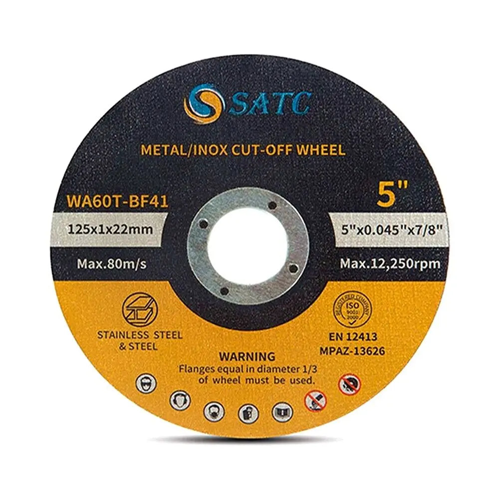 Ready to Ship 25PCS 125mm Cutting Discs 1mm Ultra Thin for Metal Steel Iron Aluminum Fast Delivery Angle Grinder Tool SATC