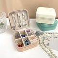 Hot-sale PU Luxury Leather Jewelry Storage Box Necklace Ring Earring Organizer Box Travel Jewelry Potable Packaging