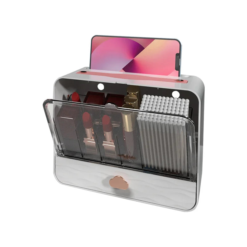 New Modern Design Girl Jewelry WALL Storage Boxes Fashion Plastic Makeup Desk Cosmetics Organizer