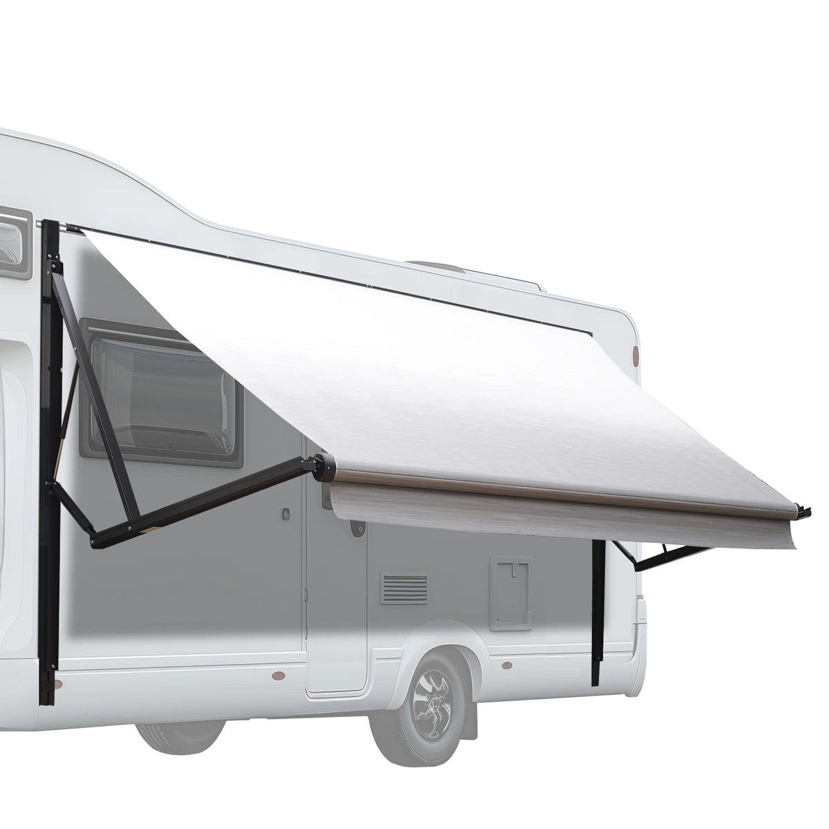 Wareda OEM American Camper Motorized Roll Out Power Campervan 16 Foot Rv Roll Out Electric caravan Trailer Awning MegaBDM
