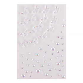Butterfly Design Temporary Acrylic Makeup Accessory Music Festival Face Jewels Tattoo Sticker for Parties