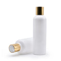 Private Labels 120ml 200ml 250ml 500ml White PET Plastic boston Round Bottles for Body Lotion