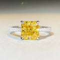 Wholesale 5A CZ Colored Cubic Zircon Engagement Rings 925 Sterling Silver Princess Cut Fine Jewelry for Weddings Special