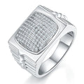 Fashion Silver Jewelry Moissanite 925 Sterling Wedding Set Band Pear Shaped Diamond Ring for Rings Men