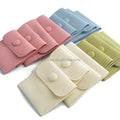 7x7cm Trendy Jewelry Bag Custom Pearl Fleece Small Envelope Pouch Velvet Earrings Necklace Gift Button Package for Headphone